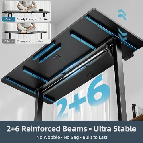 Adjustable Standing Desk with Cable Management and Accessories — Standing Desk, DeskShow