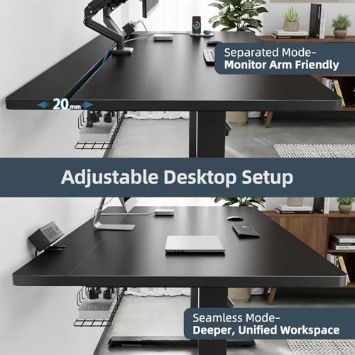 Adjustable Standing Desk with Cable Management and Accessories — Standing Desk, DeskShow