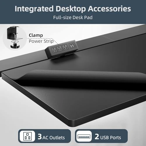 Adjustable Standing Desk with Cable Management and Accessories — Standing Desk, DeskShow