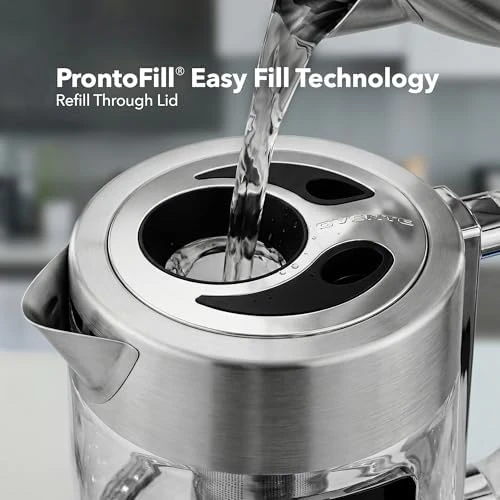 Digital Glass Electric Tea Kettle with Color-Changing LED Lights — Electric Kettle, OVENTE
