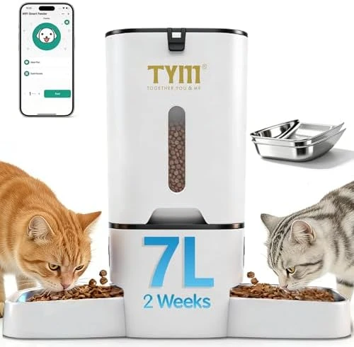 Dual Automatic Cat Feeder for 2 Cats — Automatic Pet Feeder, TYM