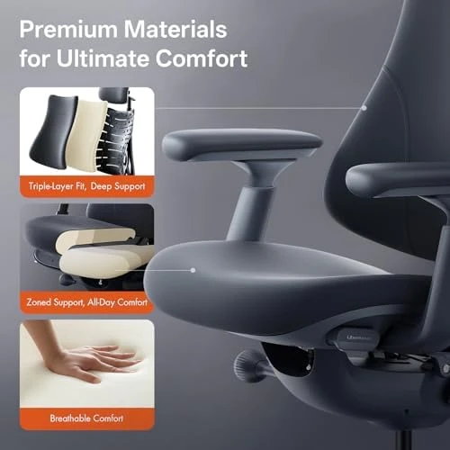 Dynamic Ergonomic Desk Chair with StepSync Footrest and Extra Battery Bundle — Smart Chairs, LiberNovo