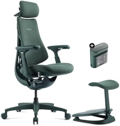 Dynamic Ergonomic Desk Chair with StepSync Footrest and Extra Battery Bundle — Smart Chairs, LiberNovo