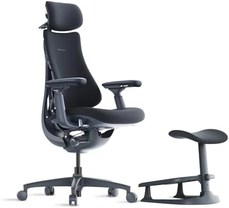 Dynamic Ergonomic Desk Chair with StepSync Footrest and Extra Battery Bundle — Smart Chairs, LiberNovo