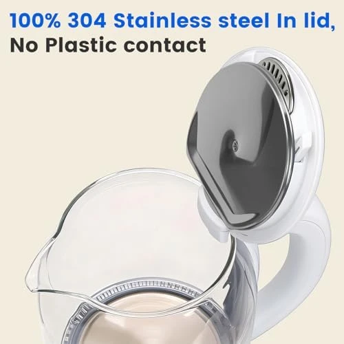 Electric Kettle with Stainless Steel and Glass Visual Boiling — Electric Kettle, Nuxatoms