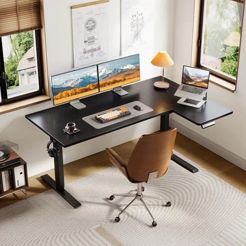 Electric L Shaped Standing Desk — Standing Desk, OffiGo