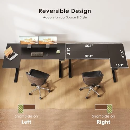 Electric L Shaped Standing Desk — Standing Desk, OffiGo