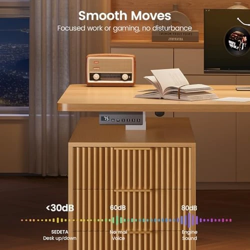 Electric Standing Desk with 6 Drawers — Standing Desk, SEDETA