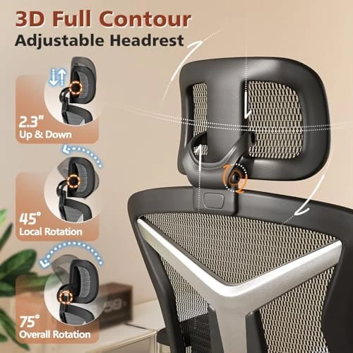 Ergonomic Office Chair with Footrest — Smart Chairs, SUNNOW