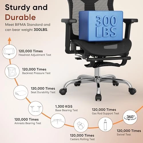 Ergonomic Office Chair with Footrest — Smart Chairs, SUNNOW