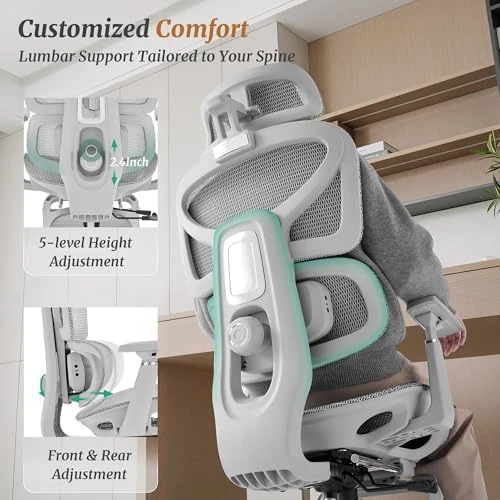 Ergonomic Office Chair with Footrest — Smart Chairs, Cozyman