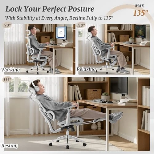 Ergonomic Office Chair with Footrest — Smart Chairs, Cozyman