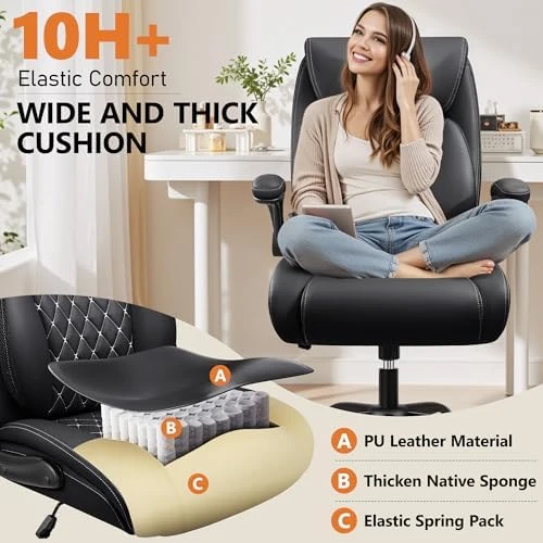 Ergonomic Office Chair with Lumbar Support and Flip-Up Armrests — Smart Chairs, BESTFAIR