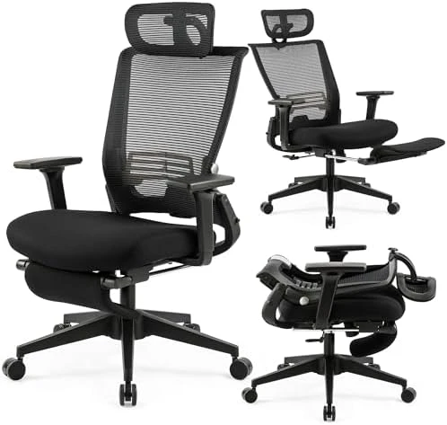 Foldable Office Chair with Foot Rest — Smart Chairs, HForesty