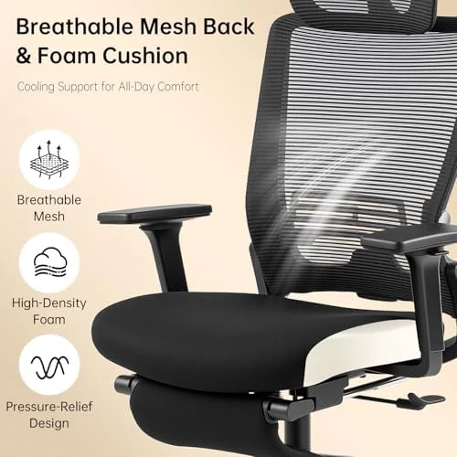 Foldable Office Chair with Foot Rest — Smart Chairs, HForesty