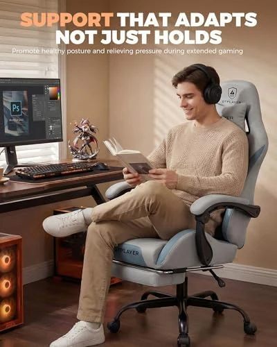 Gaming Chair with Foot Rest & Pocket Spring Cushion — Smart Chairs, GTPLAYER