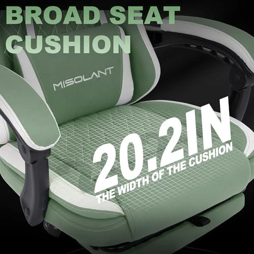 Gaming Chair with Footrest, Adjustable Headrest, Massage Lumbar Support, and Reclining Function — Smart Chairs, Misolant