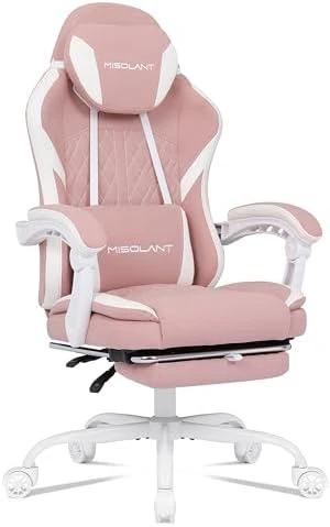Gaming Chair with Footrest, Adjustable Headrest, Massage Lumbar Support, and Reclining Function — Smart Chairs, Misolant