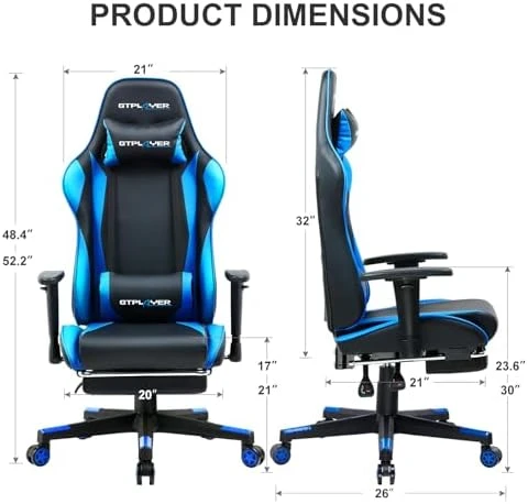 Gaming Chair with Footrest — Smart Chairs, GTPLAYER