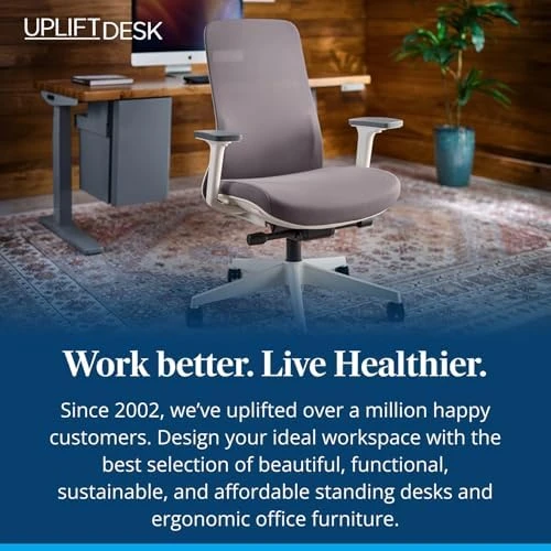 High Back Ergonomic Office Chair with Lumbar Support, Mesh Back, 4D Armrests, and 40° Recline — Smart Chairs, UPLIFT DESK