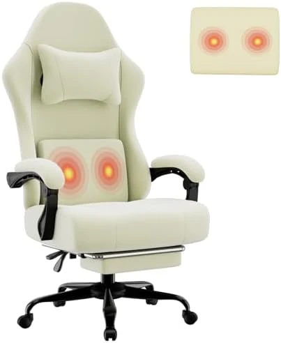 Massage Gaming Chair with Lumbar Support and Footrest — Smart Chairs, HOTOSYCH