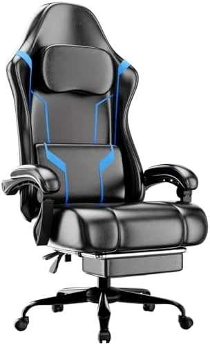 Massage Gaming Chair with Lumbar Support and Footrest — Smart Chairs, HOTOSYCH