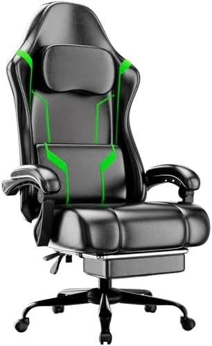 Massage Gaming Chair with Lumbar Support and Footrest — Smart Chairs, HOTOSYCH