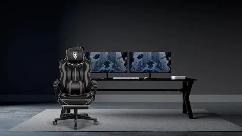 Reclining Gaming Chair with Footrest and Massage — Smart Chairs, Vonesse