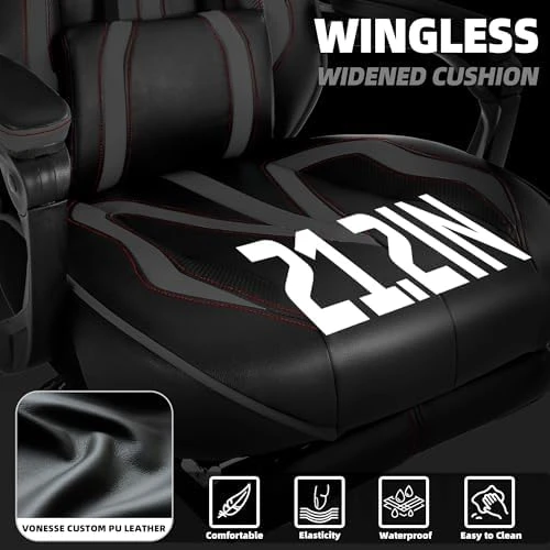 Reclining Gaming Chair with Footrest and Massage — Smart Chairs, Vonesse