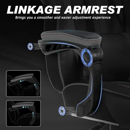 Reclining Gaming Chair with Footrest and Massage — Smart Chairs, Vonesse