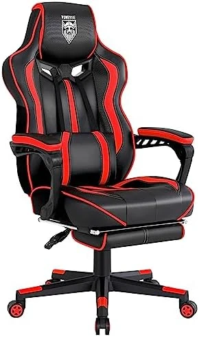 Reclining Gaming Chair with Footrest and Massage — Smart Chairs, Vonesse