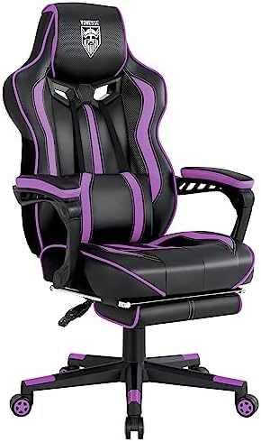 Reclining Gaming Chair with Footrest and Massage — Smart Chairs, Vonesse