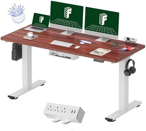 Whole-Piece Standing Desk with Clamp Power Strip — Standing Desk, FLEXISPOT