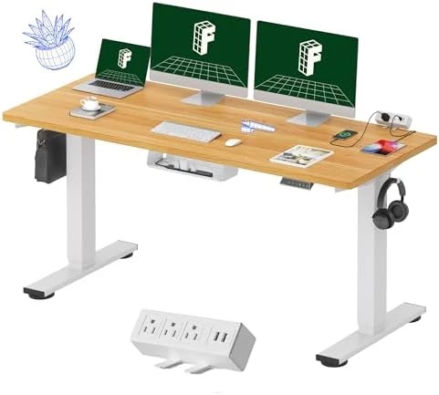 Whole-Piece Standing Desk with Clamp Power Strip — Standing Desk, FLEXISPOT