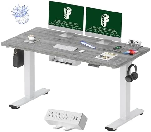 Whole-Piece Standing Desk with Clamp Power Strip — Standing Desk, FLEXISPOT