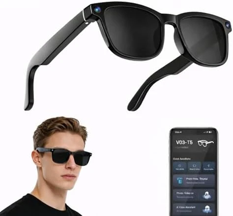 Smart Glasses with Camera, Bluetooth, and Real-Time Translation — Smart Glasses, Dmcetu