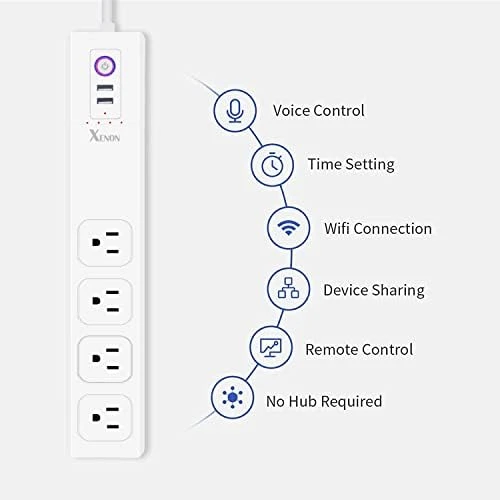 Smart Power Strip with Surge Protection — Smart Plug, XENON