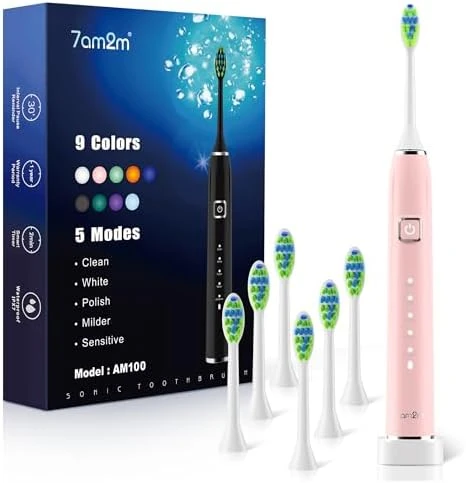 Sonic Electric Toothbrush with 6 Brush Heads — Electric Toothbrush, 7AM2M
