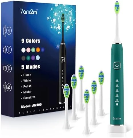 Sonic Electric Toothbrush with 6 Brush Heads — Electric Toothbrush, 7AM2M