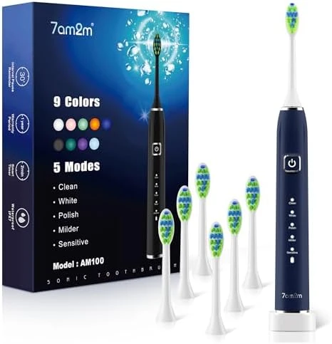 Sonic Electric Toothbrush with 6 Brush Heads — Electric Toothbrush, 7AM2M