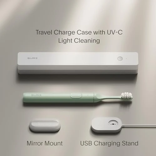 Sonic Electric Toothbrush with UV Cleaning Travel Case — Electric Toothbrush, SURI