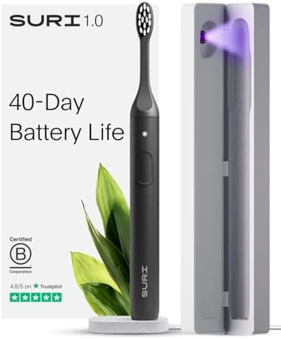 Sonic Electric Toothbrush with UV Cleaning Travel Case — Electric Toothbrush, SURI