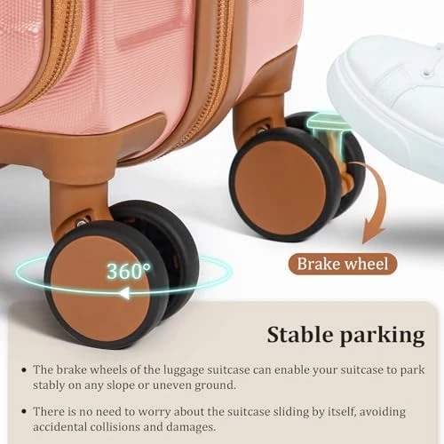 Carry on Luggage with Front Pocket and USB Port — Smart Luggage, imiomo