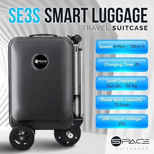 Electric Rideable Suitcase — Smart Luggage, Space Suitcases