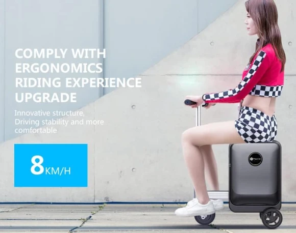 Electric Rideable Suitcase — Smart Luggage, Space Suitcases