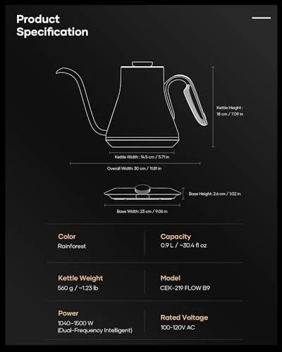 Gooseneck Electric Kettle — Electric Kettle, Cocinare
