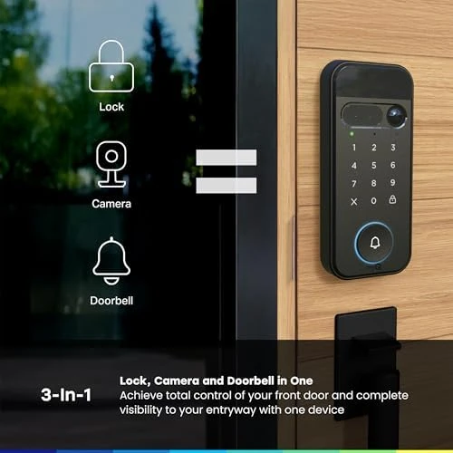 3-in-1 Smart Lock with 2K HDR Video Doorbell Camera — Smart Lock, CHAMBERLAIN