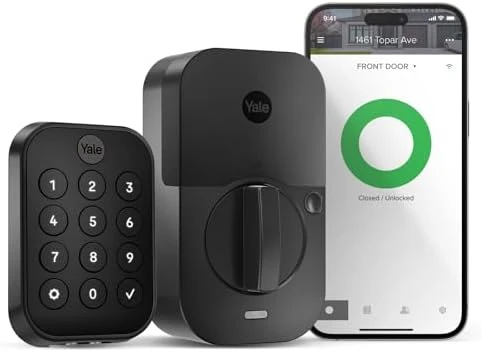 Assure Lock 2 Keypad with Wi-Fi Connect, Black Suede Deadbolt — Smart Lock, Yale