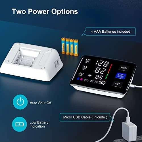 Automatic Digital Blood Pressure Monitor with Extra Large Cuff — Blood Pressure Monitor, LIVAROCI