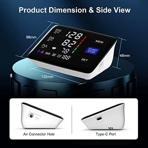 Automatic Digital Blood Pressure Monitor with Extra Large Cuff — Blood Pressure Monitor, LIVAROCI